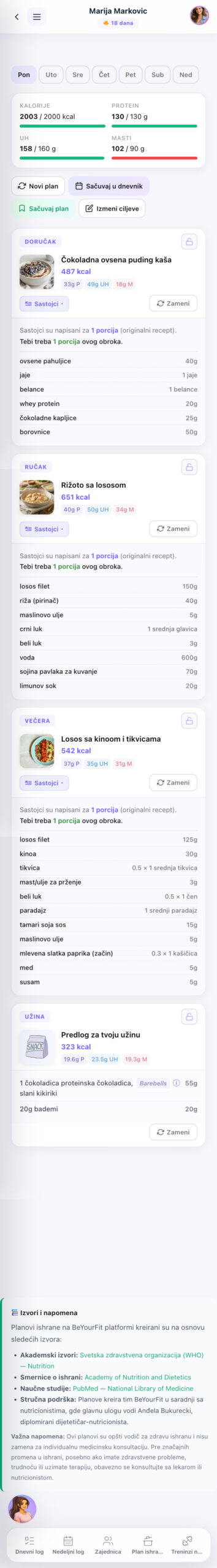 Plan ishrane - generisan